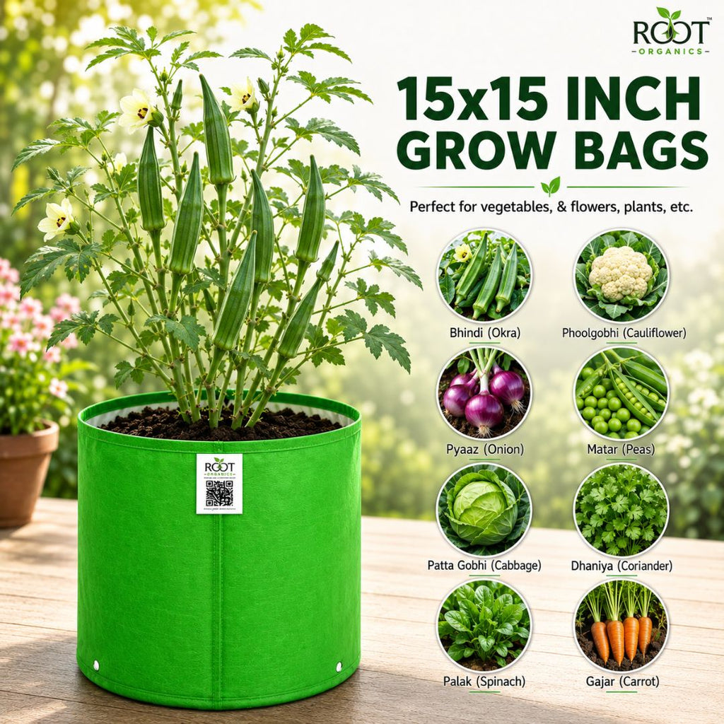 HDPE Circular Grow Bag 15x15 Inch | 260 GSM