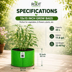 HDPE Circular Grow Bag 15x15 Inch | 260 GSM