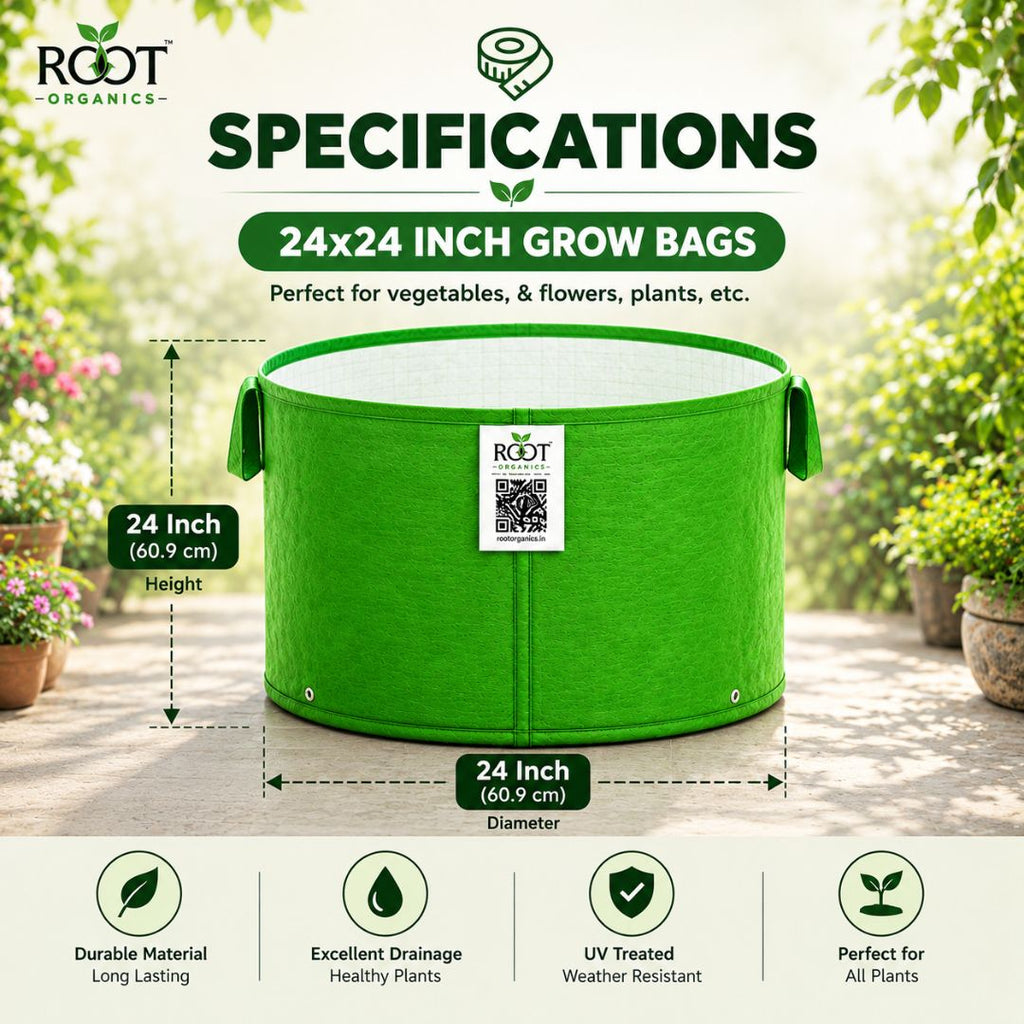 HDPE Circular Grow Bag 24x24 Inch | 260 GSM