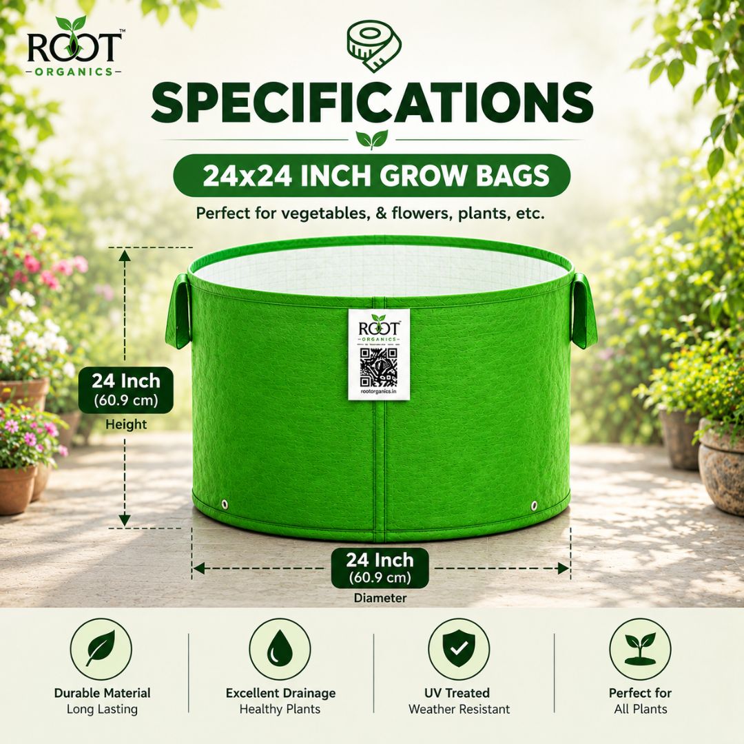 HDPE Circular Grow Bag 24x24 Inch | 260 GSM