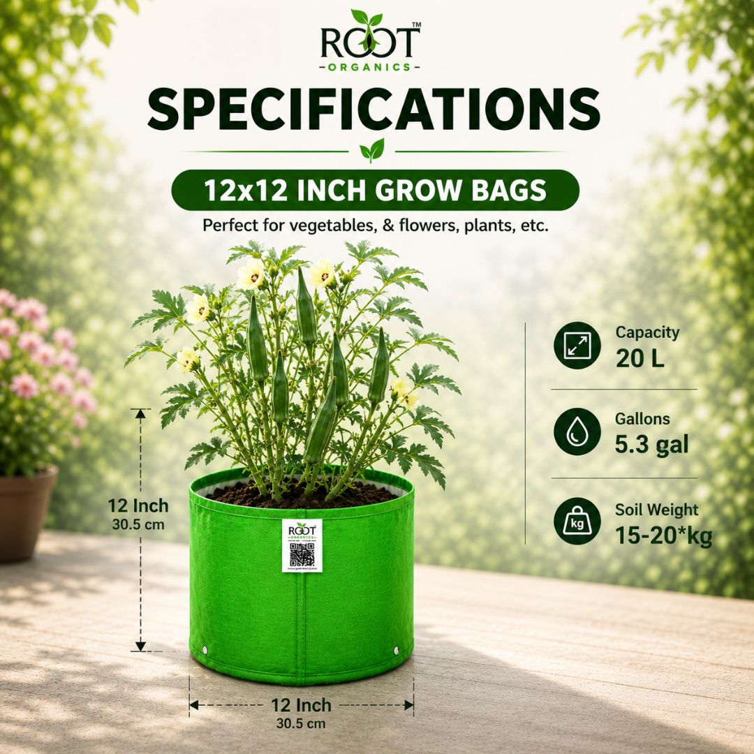 HDPE Circular Grow Bag 12x12 Inch | 260 GSM