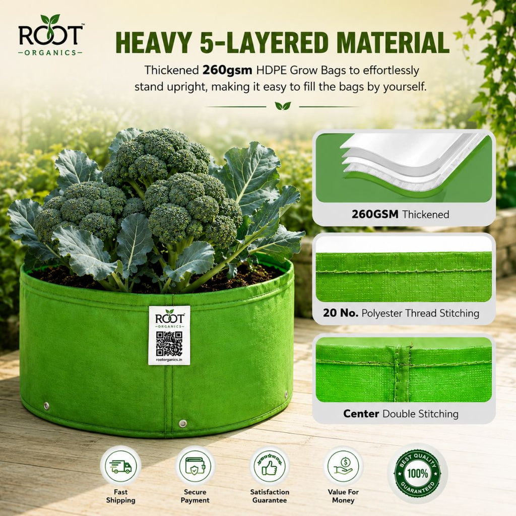 HDPE Circular Grow Bag 18x18 Inch | 260 GSM